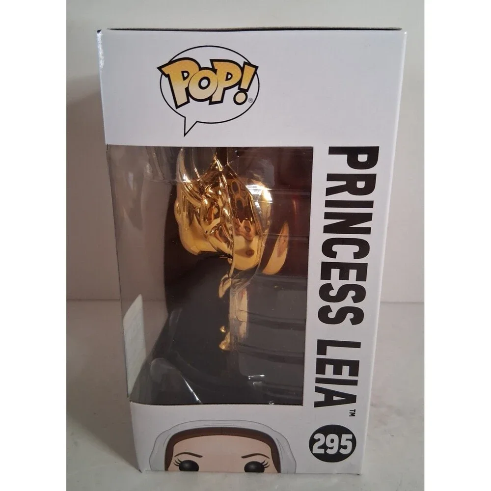 Funko Pop! Star Wars PRINCESS LEIA 295 (Gold Chrome) 2019 Galactic Con Exclusive